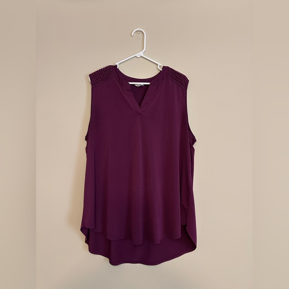 Purple 18/20 Sleeveless Blouse
